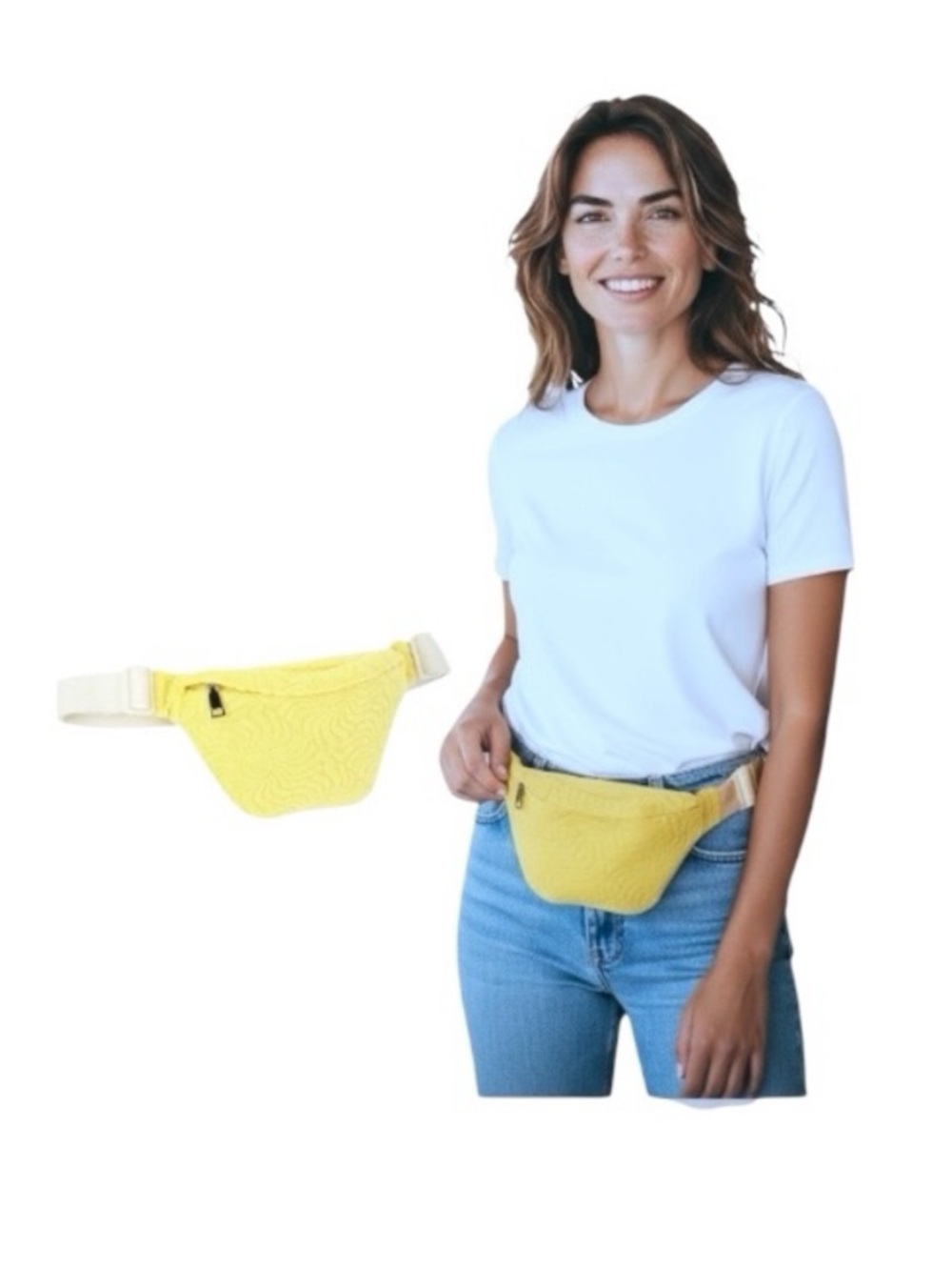 No Boundaries Terry Cloth Fanny Pack Crossbody Bag